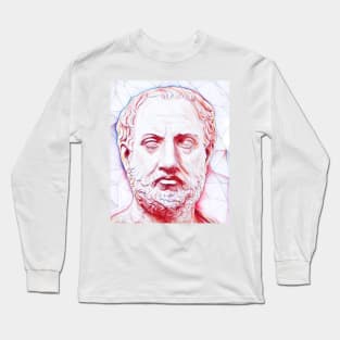 Thucydides Portrait | Thucydides Artwork | Line Art Long Sleeve T-Shirt